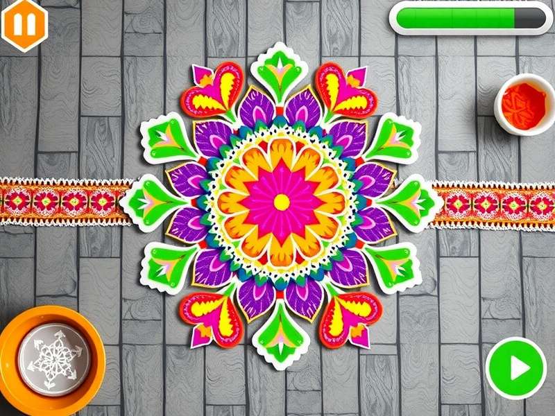 Colorful Canvas Rangoli Gameplay Screenshot